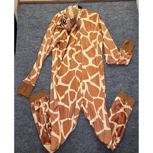 Spirit Giraffe Costume One Piece Adult XL Hood Tail Pockets Halloween One-piece